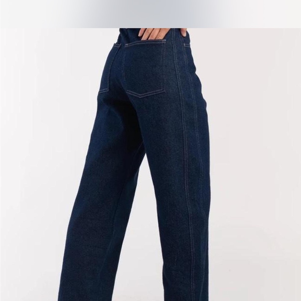 Micaela Greg Dark Indigo Panel Jeans